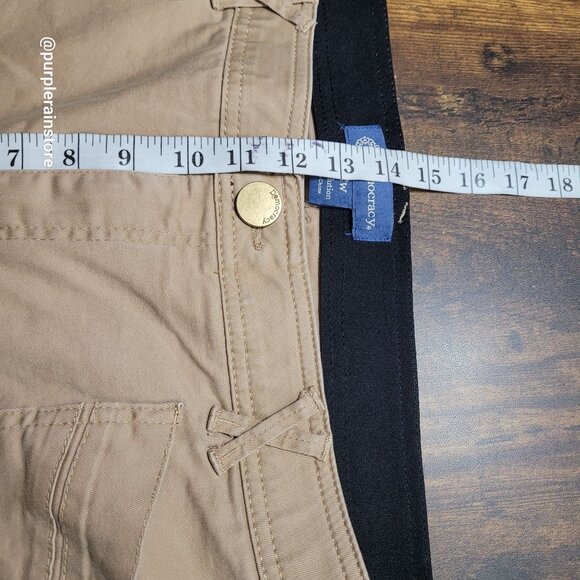 Democracy Ab Solution Cargo Jeans Size 22 W High Rise Tab Leg Beige Clay - Picture 9 of 12